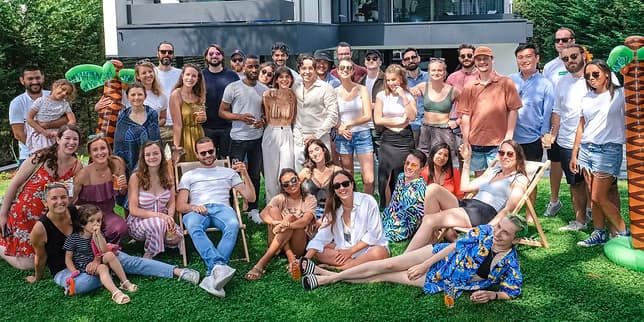 A pool party organised by the Team Anim